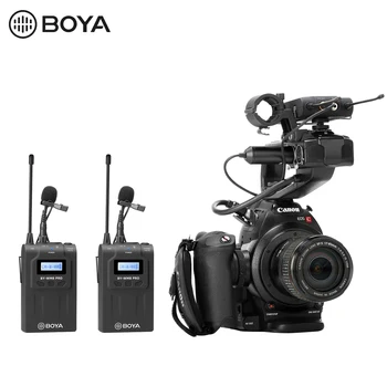 Конденсаторная беспроводная микрофонная система Аудио-видеомагнитофон Приемник для камеры Canon Nikon Sony 12