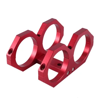 Красный 55-70 мм алюминиевый двойной зажим топливного насоса, кронштейн для крепления топливного насоса 044 16
