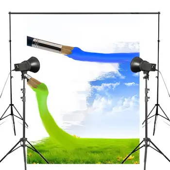креативные обои размером 5x7 футов, Фон для студийной фотосъемки, сине-зеленые кисти, Фон для фотосъемки, стена