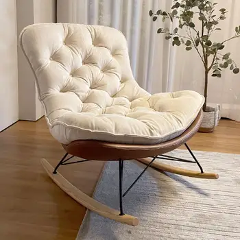 Кресло-качалка с откидной спинкой, Одноместное кресло для отдыха, пушистое парикмахерское кресло для гостиной, чтения для мероприятий, Модная современная мебель Cadeira 17