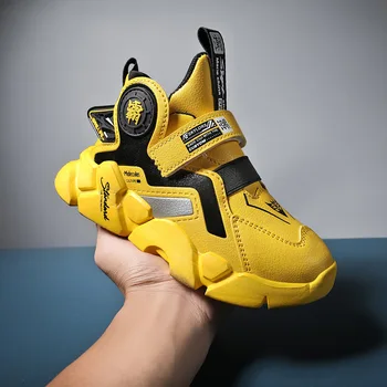 Легкие кроссовки для мальчиков 2023, Детская кожаная спортивная обувь, осенние Zapatillas, Детская повседневная обувь для депортации, Лето 8