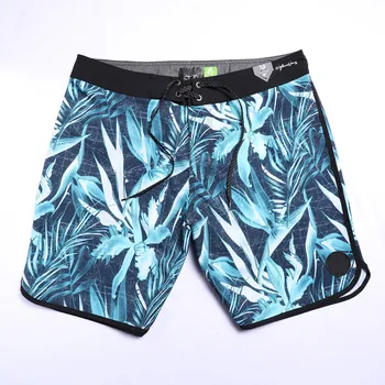 Летние эластичные пляжные шорты Bermudas в новом цветочном стиле для серфинга, плавания, мужские водонепроницаемые тонкие дышащие повседневные короткие брюки Q3