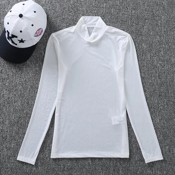 Летний женский солнцезащитный крем для гольфа 2023 года с длинными рукавами и ультратонкой нижней рубашкой из ледяного шелка
