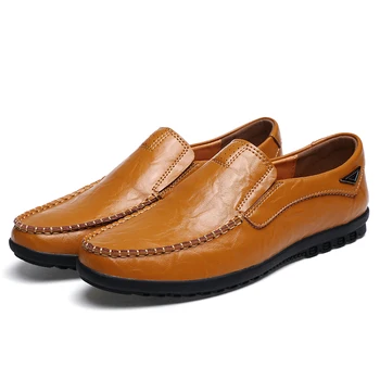 Летняя мужская повседневная деловая обувь 2023, Кроссовки, Кожаная обувь, мужская Уличная Легкая обувь для вождения, Мягкие Удобные Zapatos De Hombre 4