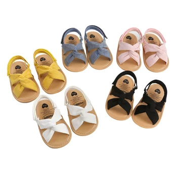 Летняя обувь для новорожденных девочек 0-18 м, Сандалии для первых ходунков, Обувь для новорожденных, повседневные сандалии на мягкой подошве, обувь для малышей