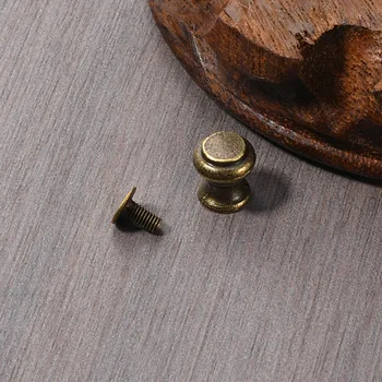 Маленькая ручка из цинкового сплава Heshangtou, простая круглая грибовидная ручка с одним отверстием, шкаф из цинкового сплава, бронза для шкафа для одежды 15