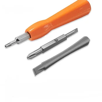 Металлическая двусторонняя отвертка с оранжевой пластиковой ручкой универсальный инструмент-отвертка для домашнего звонка Отвертки для ремонта дверных звонков