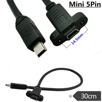 Мини-USB 5-контактный разъем для подключения панели к мини-5P штекерному кабелю-адаптеру 30 см 13