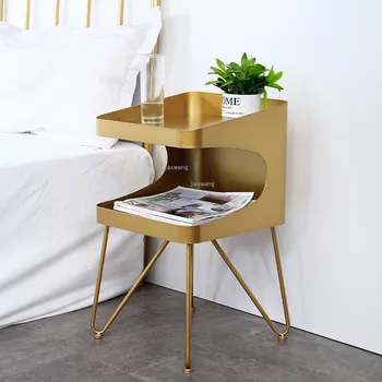 Минималистичная Современная мебель для спальни прикроватная тумбочка Nordic Light Luxury Ins Креативный Дизайн Шкаф для хранения Полка в ванной комнате