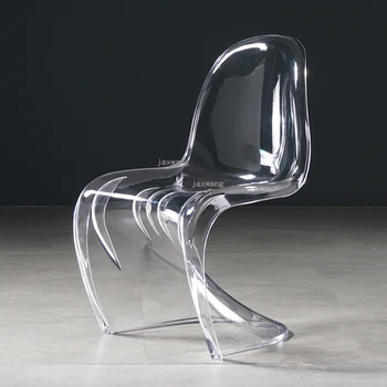 Минималистичные современные пластиковые обеденные стулья Креативный обеденный стул в скандинавском стиле для гостиной, прозрачная мебель для обеденных стульев