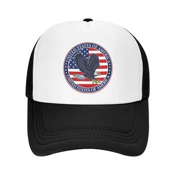 Мода Флаг США Бейсболка American Eagle Женщины Мужчины Дышащая Шляпа Дальнобойщика Спортивные бейсболки Snapback