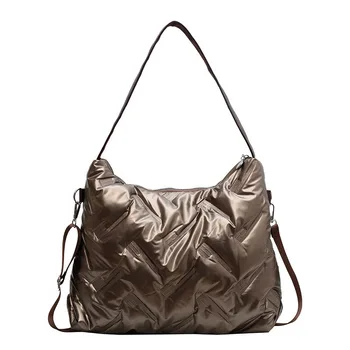 Модная женская сумка через плечо, зимняя вместительная хлопковая сумочка, женские сумки класса люкс, высококачественная дизайнерская новая сумка через плечо. 15