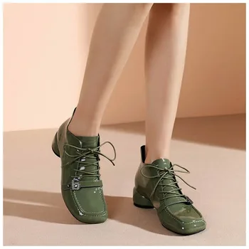 Модные женские мягкие ботинки Naked, осенне-зимняя обувь, квадратный носок, ботильоны со стразами, британский черный, зеленый 2023