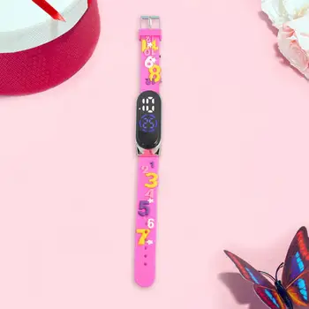 Модные студенческие цифровые часы с пряжкой для мальчиков и девочек, наручные часы с несколькими отверстиями, светодиодный дисплей для повседневной носки 16