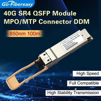 Модуль оптоволоконного коммутатора 40Gb QSFP 40GBASE-SR4 850nm MPO/MTP MMF Модуль Оптического приемопередатчика QSFP, Совместимый с Huawei/Cisco QSFP-40G-SR4