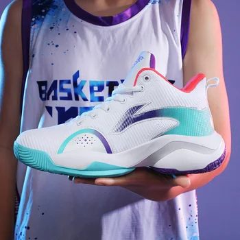 Мужская баскетбольная обувь Для мальчиков и детей, дышащие высокие кроссовки для бега, нескользящие спортивные кроссовки для тренировок, кроссовки для фитнеса 5