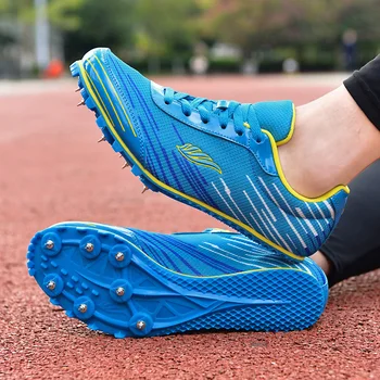 Мужская женская спортивная обувь Кроссовки с шипами для бега на длинные дистанции Кроссовки с шипами для тренировок Мужские и женские кроссовки для легкой атлетики