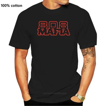 Мужская модная футболка 808 Mafia, мужская женская футболка, стильная футболка из 100% хлопка на заказ 7