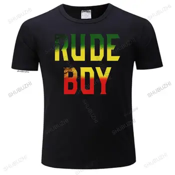 Мужская футболка С коротким рукавом, Женская футболка Rude Boy Rasta Reggae Roots, Подарки, Одежда, Рубашка, Ямайская модная футболка, homme топы 11