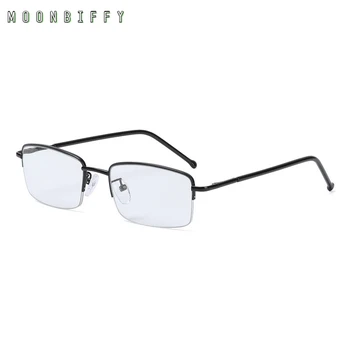 Мужские очки для чтения с защитой от синего света, с автоматическим увеличением, прогрессивные мультифокальные очки двойного назначения в титановой оправе, металлические очки для чтения 8