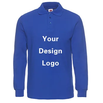 Мужские рубашки поло с длинным рукавом на заказ от GILDAN Добавьте свое изображение на индивидуальную футболку с индивидуальным дизайном 