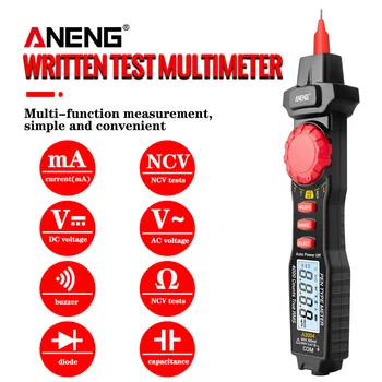 Мультиметр ANENG A3004, Измеритель типа ручки, 4000 Отсчетов, Бесконтактный Измеритель переменного / постоянного напряжения, Сопротивления, емкости, Непрерывности Диода 15