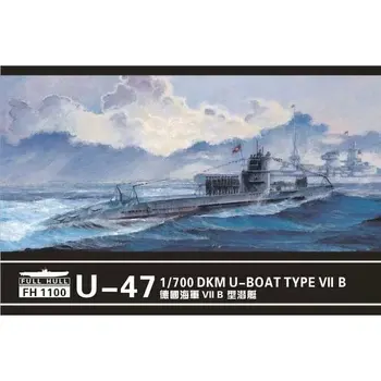 Набор масштабных моделей подводной лодки Flyhawk FH1100 1/700 DKM U-47 U-boat Type VII B 3