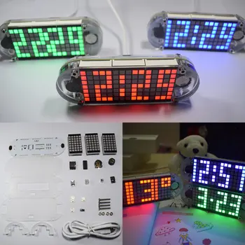Набор настольных будильников с точной сенсорной клавишей DS3231 с высокой яркостью светодиодного точечно-матричного дисплея DIY