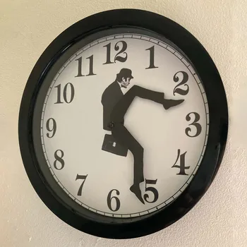 Настенные часы Ministry Of Silly Walk в стиле британской комедии, новинка для домашнего декора Comedian, настенные часы, забавные ходячие бесшумные Немой часы
