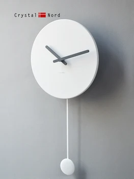 Настенные часы с простыми поворотами в Северной Европе, для гостиной, современные модные часы для творческой личности 8