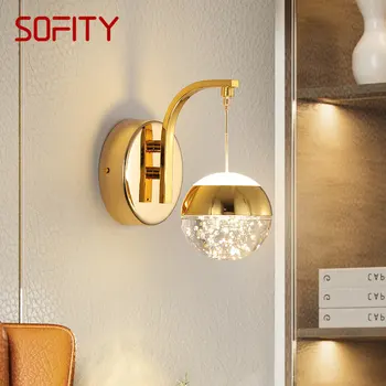 Настенный светильник SAMAN Nordic Простой хрустальный пузырьковый светильник-бра, светодиодные светильники для дома, гостиной, спальни, декоративные