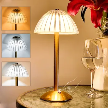 Настольная лампа для бара в стиле ретро, светодиодная настольная лампа с сенсорным затемнением, Перезаряжаемый Беспроводной ночник для освещения кафе / отеля / ресторана /спальни 3