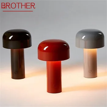 Настольные лампы BROTHER Colorful Mushroom Современная портативная настольная лампа Nordic LED для украшения дома и спальни 14