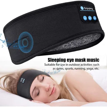 Наушники для сна Bluetooth 5.0 Беспроводная маска для глаз Гарнитуры с микрофоном для боковых дышащих спальных мест Музыкальная повязка для путешествий 12