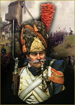 Неокрашенный комплект 1/10 Французских гренадеров Императорской гвардии, бюст исторической фигуры, набор из смолы 10