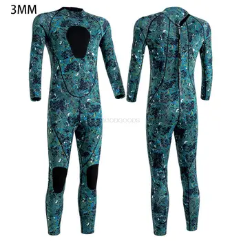 Неопреновый гидрокостюм 3 мм для мужчин для подводного плавания, зимние теплые гидрокостюмы, полный костюм для плавания, серфинга, каякинга, камуфляж