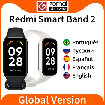 Новая Глобальная Версия Xiaomi Redmi Band 2 Смарт-Браслет Miband с Большим Дисплеем 1,47 дюйма, Кислородом в Крови, Пульсометром, Фитнес-Band2 6