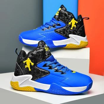 Новая детская баскетбольная обувь Детская баскетбольная обувь Спортивная обувь для мальчиков Уличная легкая спортивная обувь высокого качества