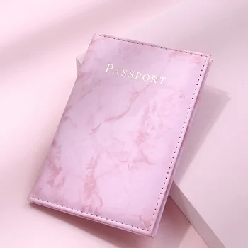 Новая женская Симпатичная Кожаная обложка для паспорта Авиабилеты Для карт Держатель для паспорта для путешествий Чехол-бумажник Розовый 8