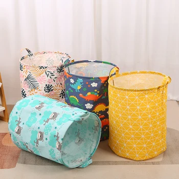 Новая Портативная Складная сумка для хранения домашнего белья с принтом, корзина для детских игрушек и белья, корзина для грязной одежды 13