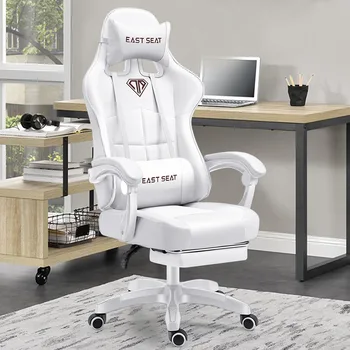Новое Высококачественное Игровое Кресло WCG, Розовое Компьютерное Кресло, Офисное кресло, Домашнее Подъемное Регулируемое Кресло, Вращающееся Кресло с подставкой для ног 10