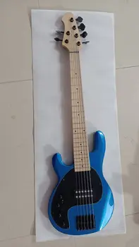 Новое поступление изготовленной на заказ 6-струнной электрической бас-гитары для левшей синего цвета 202304 11