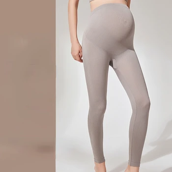 Новые весенние леггинсы для беременных женщин, высокая эластичность, однотонные повседневные брюки для беременных женщин