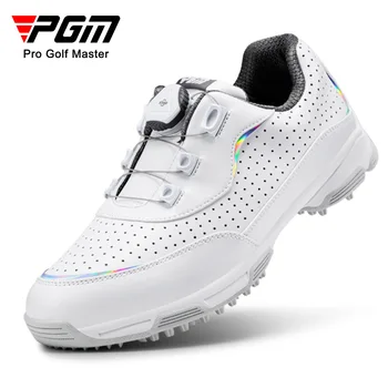 Новые женские кроссовки для гольфа PGM, дышащие кроссовки, цвета Symphony, запатентованная противоскользящая ручка, шнурки, кожа из микрофибры 9