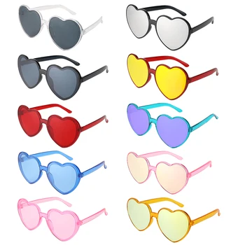Новые женские Модные Солнцезащитные очки в форме сердца с красочным покрытием, Взрослые Солнцезащитные очки для женщин с защитой от солнца на открытом воздухе, Женские Солнцезащитные очки UV400 14