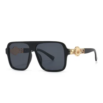 Новые квадратные модные Солнцезащитные очки класса Люкс, женские Брендовые дизайнерские Мужские Женские Классические Солнцезащитные очки в полоску, Уличные Oculos De Sol 13