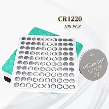 Новый 100шт CR1220 3V игрушка с кнопочной ячейкой для защиты окружающей среды, светящиеся подарочные часы с дистанционным управлением, литий-марганцевый аккумулятор. 2