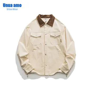 Новый декоративный вельветовый пиджак с лацканами в японском ретро стиле, Свободный нейтральный однобортный пиджак Для мужчин, Весна-осень 2023 9