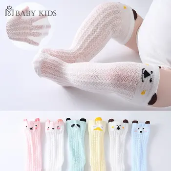 Носки для новорожденных девочек с героями мультфильмов, хлопковые Летние гольфы для младенцев 0-3 лет, 1 пара сетчатых дышащих носков из хлопка 4