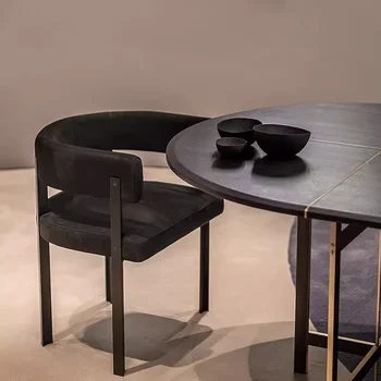 Обеденный стул для кофейного офиса, Уличный скандинавский стул для спальни, балкон, Роскошный обеденный стул, предметы домашнего обихода, мебель для бюро DX50CY 7
